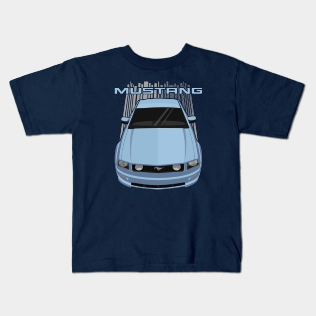 Mustang GT 2005-2009 - Windveil Blue Kids T-Shirt by V8social